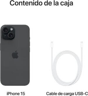 Apple iPhone 15 (128 GB) - Negro - Imagen 3